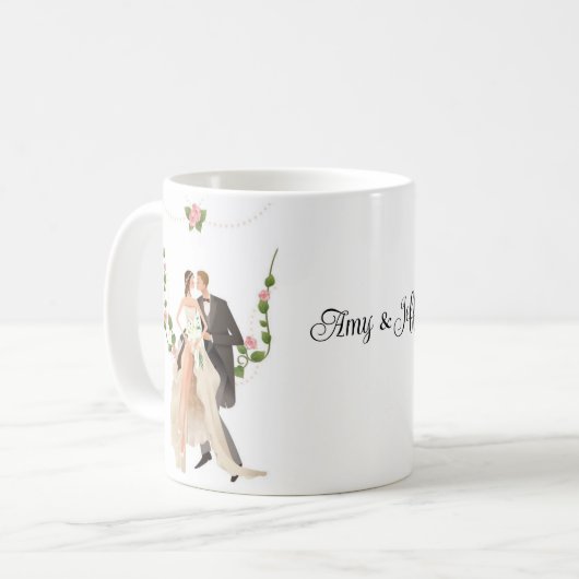 Custom Wedding  コーヒーマグカップ (正面左)