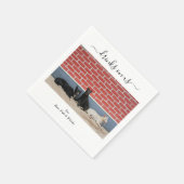 Custom Wedding 3 Dogs Drinks on Us Pet Fun Photo スタンダードカクテルナプキン (角)