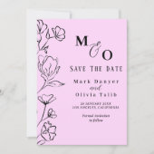 Custom Wedding Announcement – Save the Date Card セーブザデート (正面)