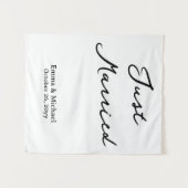 Custom Wedding Banner Personalized Ceremony Sign タペストリー (正面(横))