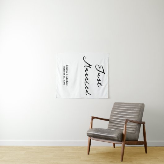 Custom Wedding Banner Personalized Ceremony Sign タペストリー (インサイチュ(横))