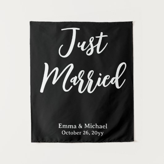 Custom Wedding Banner Personalized Ceremony Sign タペストリー (正面)