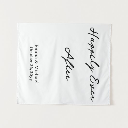 Custom Wedding Banner Personalized Ceremony Sign タペストリー (正面(横))