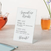 Custom Wedding Cocktail menu 台座サイン (インサイチュ)