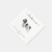 Custom Wedding Drinks On Us Dog Animal Pet  スタンダードカクテルナプキン (角)
