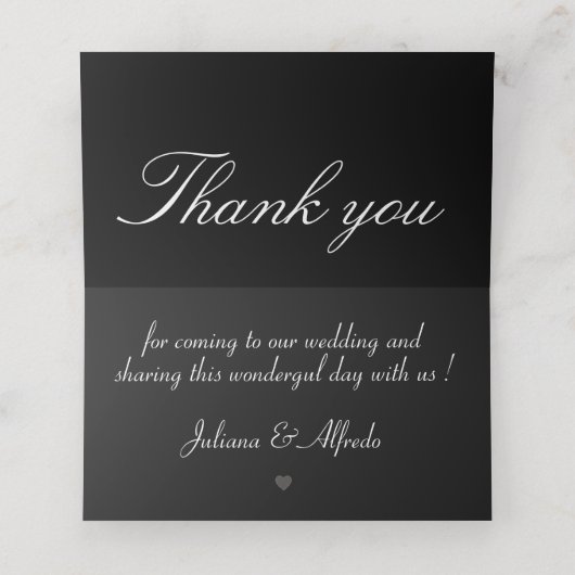 Custom Wedding/Event Name Placeholders プレイスカード (内部開封)