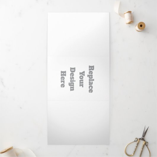 Custom Wedding Gift – Create Your Own Personalize 三つ折り招待状 (外部)