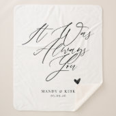 Custom Wedding Gift for Couple – Anniversary  シェルパブランケット (正面)