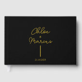 Custom Wedding Guest Book , Luxury Sand Colour ,  ゲストブック (正面)