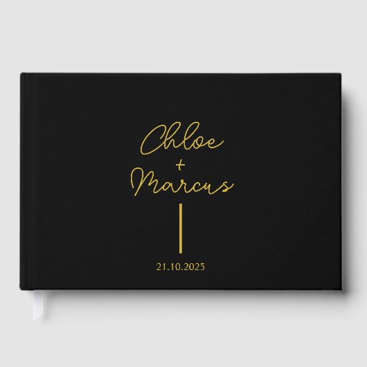 Custom Wedding Guest Book , Luxury Sand Colour ,  ゲストブック (正面)