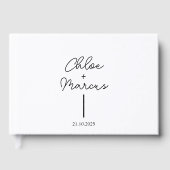 Custom Wedding Guest Book , Luxury Sand Colour ,  ゲストブック (正面)