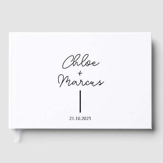 Custom Wedding Guest Book , Luxury Sand Colour ,  ゲストブック (正面)