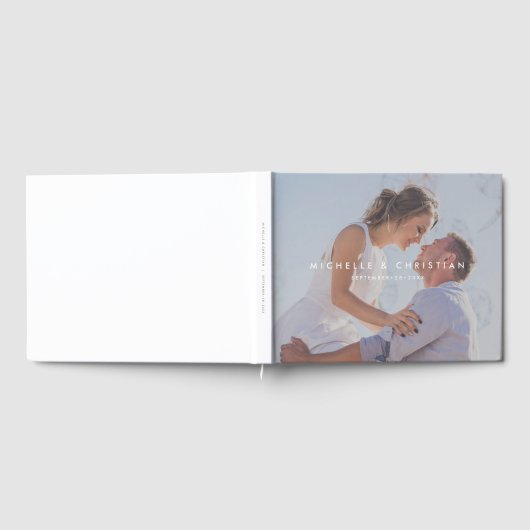 Custom Wedding Guest Book with Photo ゲストブック (全面)