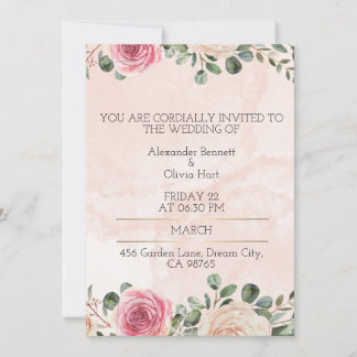 Custom Wedding Invitation Card – Elegant Printabl 招待状