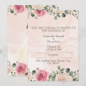 Custom Wedding Invitation Card – Elegant Printabl 招待状 (正面/裏面)