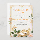 Custom Wedding Invitation Cards | Personalized  招待状 (正面/裏面)