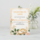 Custom Wedding Invitation Cards | Personalized  招待状 (スタンド正面)