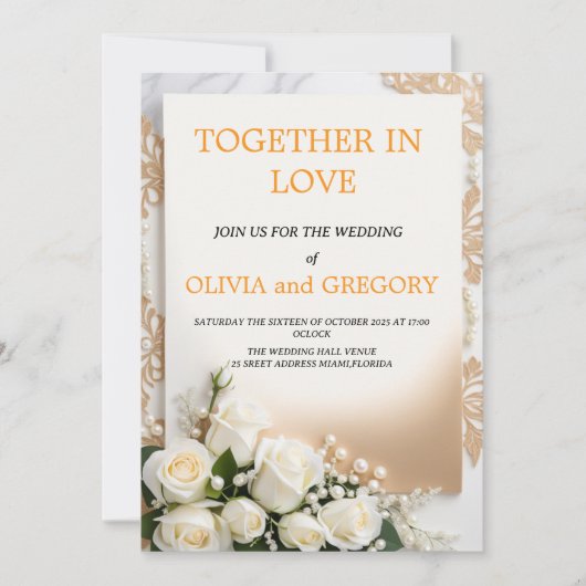 Custom Wedding Invitation Cards | Personalized 招待状 (正面)