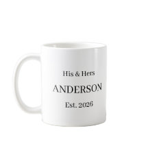 Custom Wedding Last Name Coffee Gift