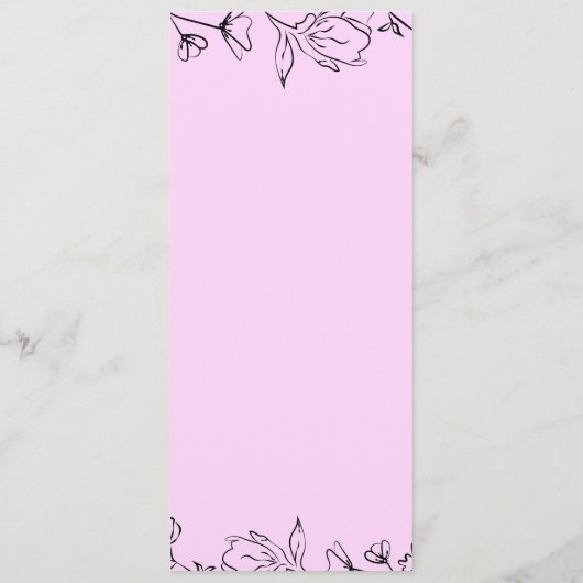 Custom Wedding Menu – Starter, Entrées & Dessert メニュー (裏面)