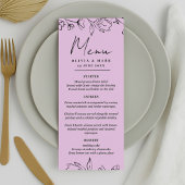Custom Wedding Menu – Starter, Entrées & Dessert メニュー