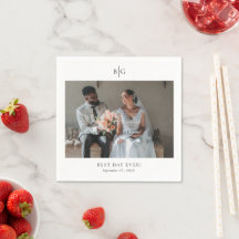 Custom Wedding Monogrammed Photo Best Day Ever