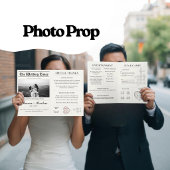 Custom Wedding Newspaper - Fun Guest Activity Book 招待状