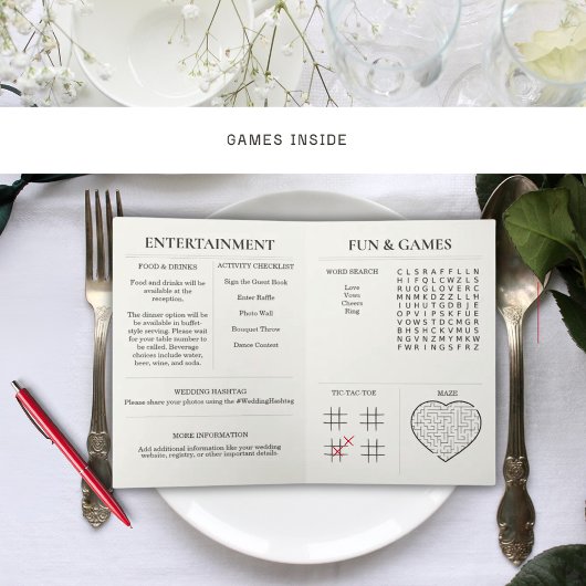 Custom Wedding Newspaper - Fun Guest Activity Book 招待状