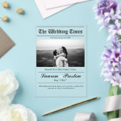 Custom Wedding Newspaper - Save the Date Acrylic アクリル招待状 (インサイチュ (ウェディング))