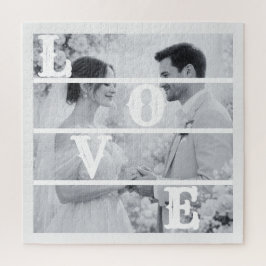 Custom Wedding Photo "LOVE" ジグソーパズル