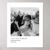 Custom Wedding Photo – Love You Forever ポスター (正面)
