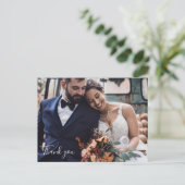 Custom Wedding Photo Thank You Postcards ポストカード (スタンド正面)