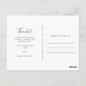 Custom Wedding Photo Thank You Postcards ポストカード (裏面)