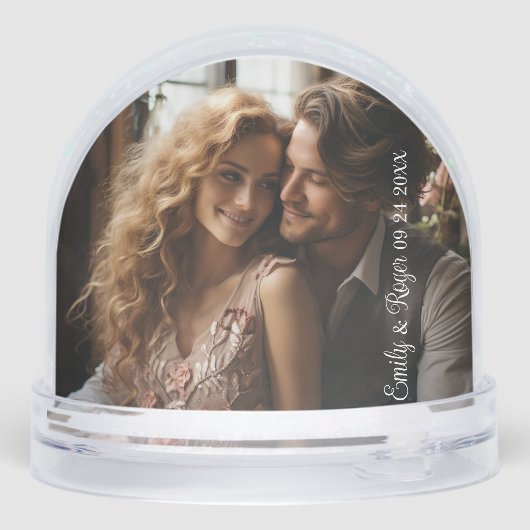 Custom Wedding Photo White Typography (裏面)