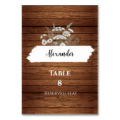Custom wedding placeholder card テーブルナンバー (正面)