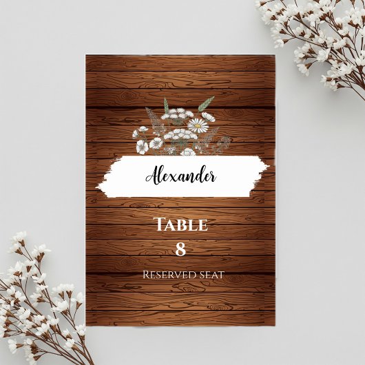 Custom wedding placeholder card テーブルナンバー