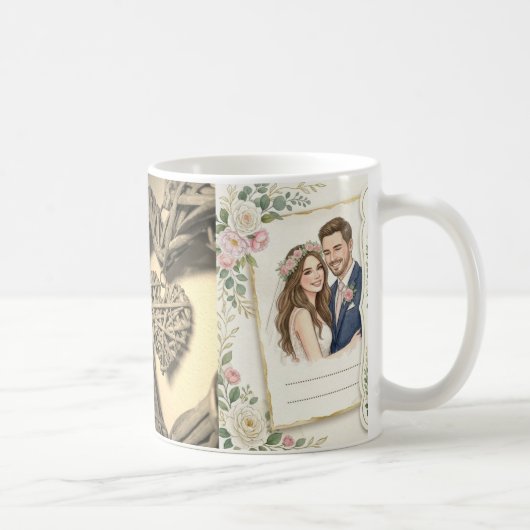 Custom Wedding Portrait Mug  コーヒーマグカップ (右)