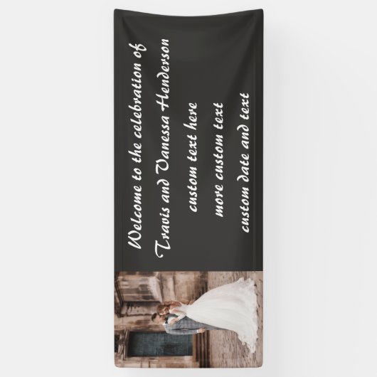 Custom Wedding Reception 横断幕 (縦)