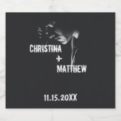 Custom Wedding Romantic Sparkling Wine Label スパークリングワインラベル (シングルラベル)