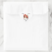 Custom Wedding Save the Date Christmas Cardinal ハートシール (バッグ)