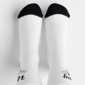  Custom Wedding Socks with Name and Wedding Date ソックス (上部)