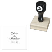 Custom Wedding Stamp- Elegant Personalised Design  ラバースタンプ (押印)