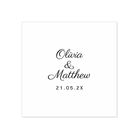 Custom Wedding Stamp- Elegant Personalised Design  ラバースタンプ (インプリント)