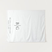 Custom Wedding Sweetheart Table Runner Decor Sign タペストリー (正面(横))