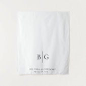 Custom Wedding Sweetheart Table Runner Decor Sign タペストリー (正面)