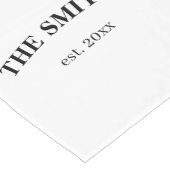 Custom Wedding Table Runner Sign Fabric Last Name  ショートテーブルランナー (コーナー)