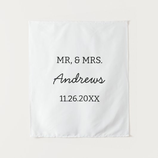 Custom Wedding Table Signs Personalized Reception  タペストリー (正面)