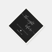 Custom Wedding The Night Before Rehearsal Dinner スタンダードカクテルナプキン (角)