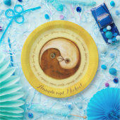 CUSTOM WEDINGプレート9"金ゴールドYinYang doves調和 ペーパープレート (パーティー)