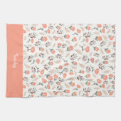 Custom Weekday Towel – Red Poppies キッチンタオル (横)
